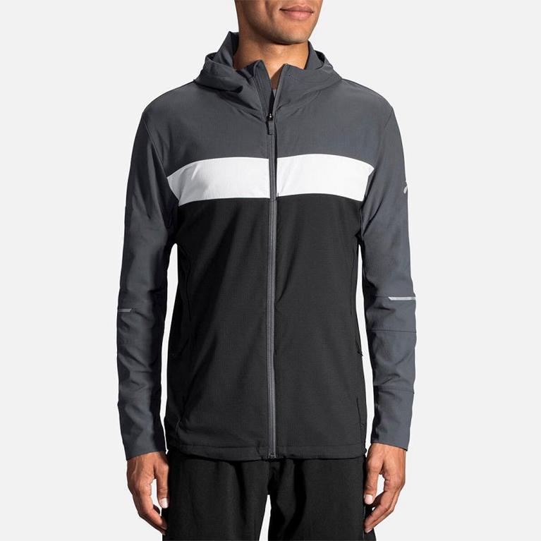 Brooks Men's CANOPY Running Jackets - Grey - Canada (WNHEA-4369)